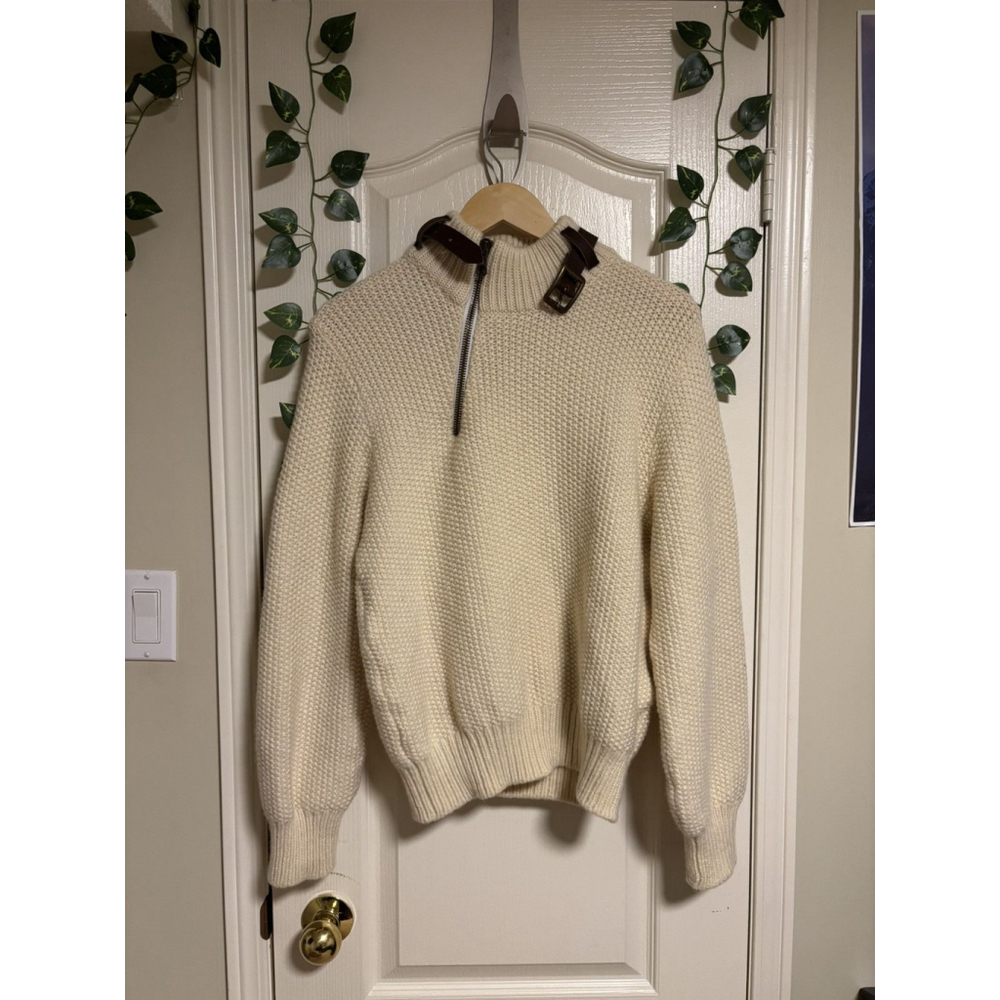 Vintage rare 2000s cream half zip Dsquared2 sweater